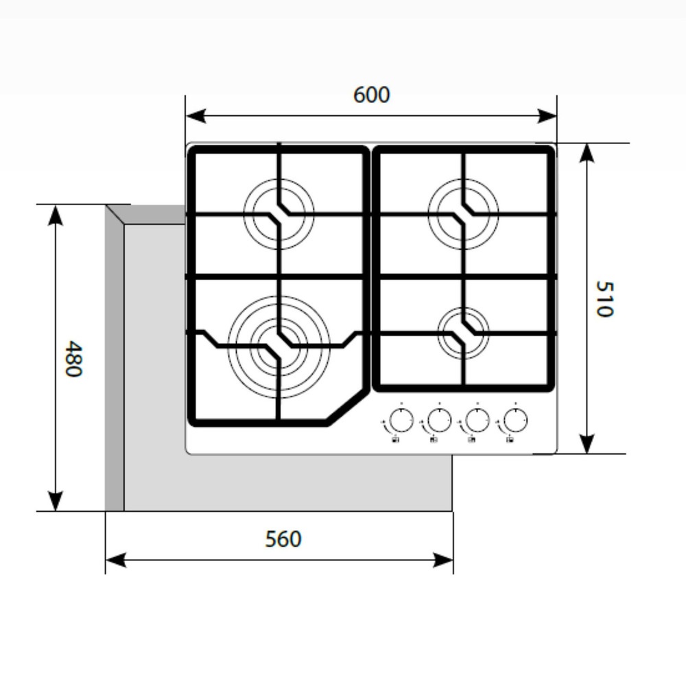 Газовая варочная поверхность LEX GVG 642 IV
