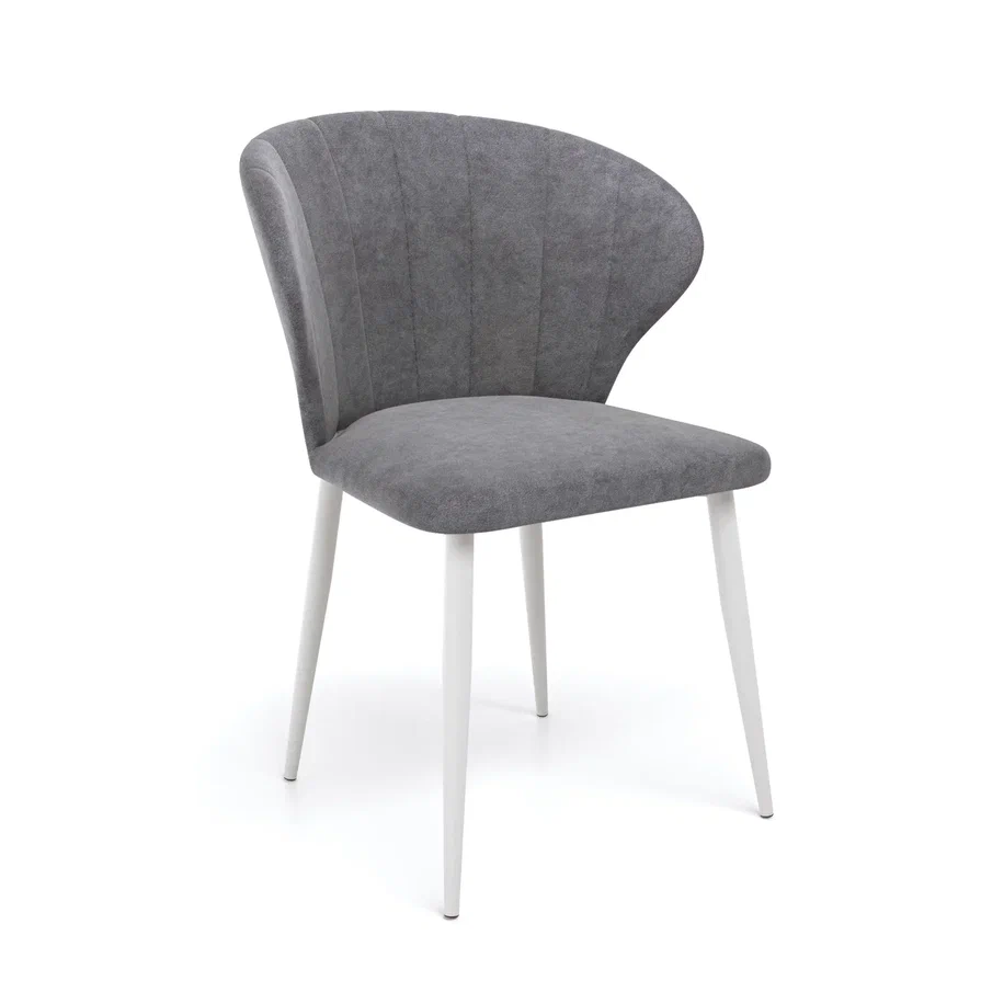 Стул Капри ULTRA GREY каркас белый