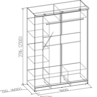 Шкаф-купе Домашний 1600 дуб табачный Craft