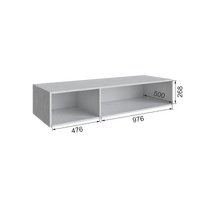 Антресоль Мадрид 1.5 300 без зеркала белый / Ателье светлый